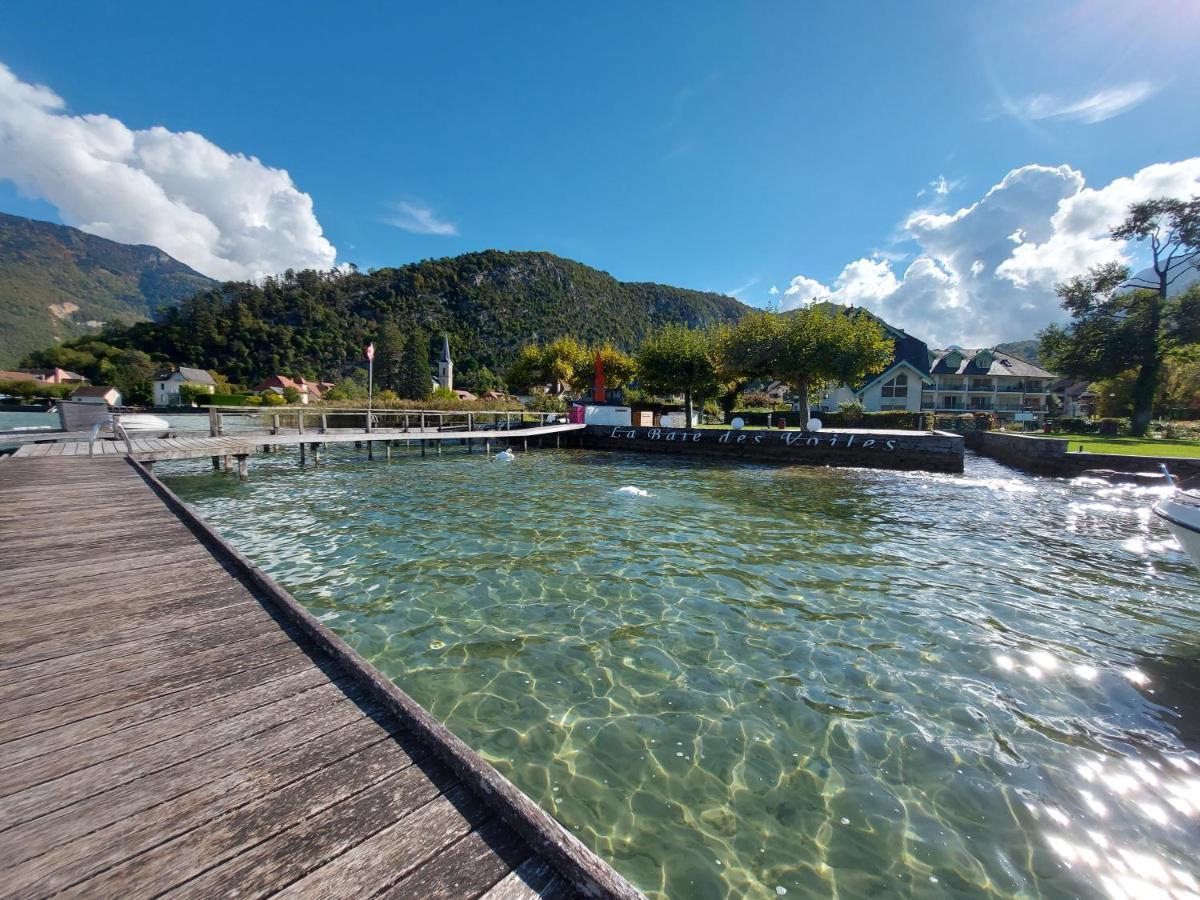Au Bord Du Lac D'Annecy, Logement Type Loft, Dans Residence Avec Plage Et Ponton Privee Duingt Luaran gambar
