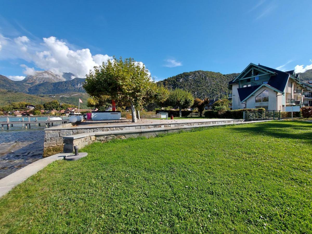 Au Bord Du Lac D'Annecy, Logement Type Loft, Dans Residence Avec Plage Et Ponton Privee Duingt Luaran gambar
